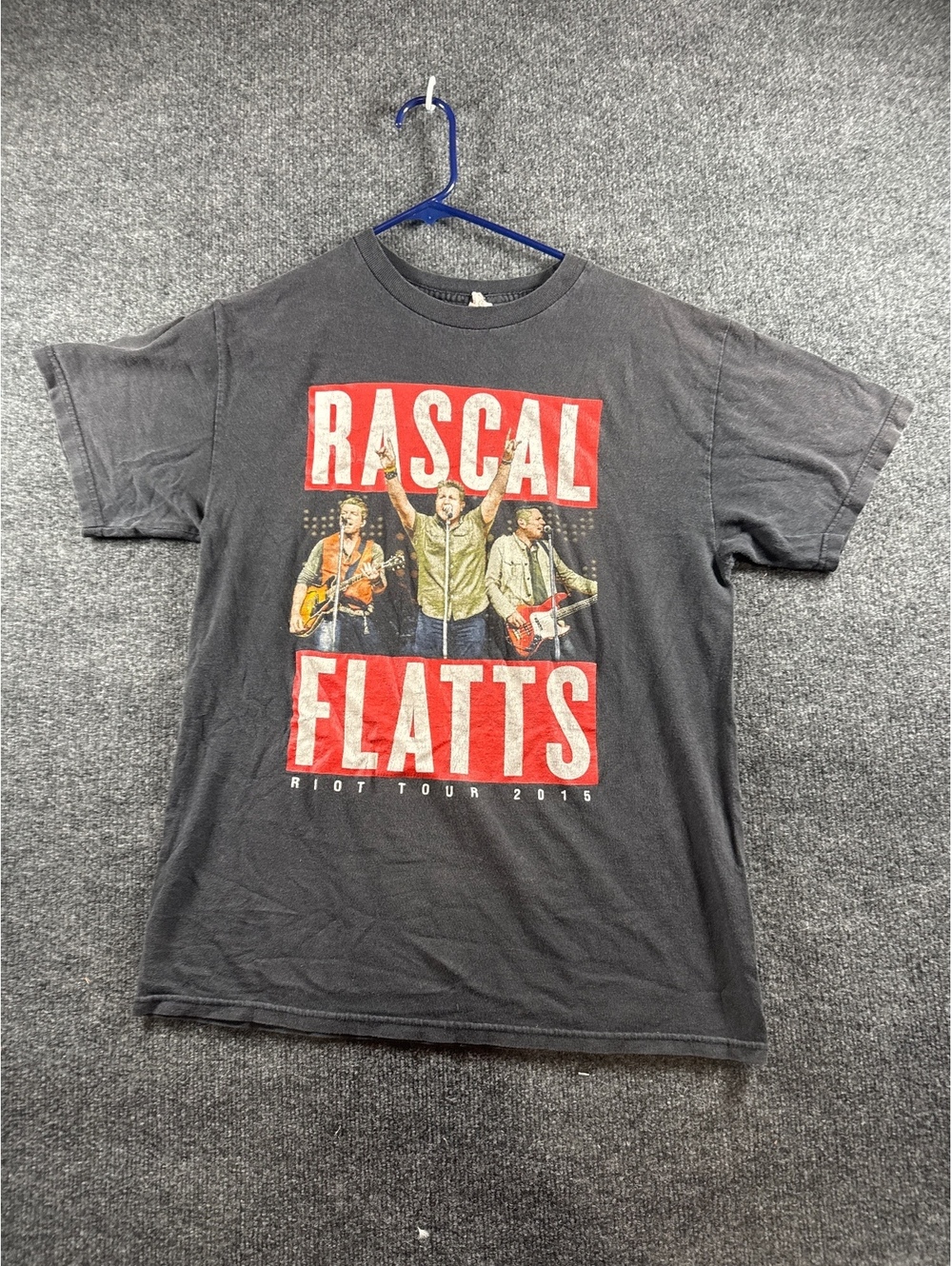 Rascal Flatts Riot Tour 2015 Concert T-Shirt Mens M Black Country Music Graphic